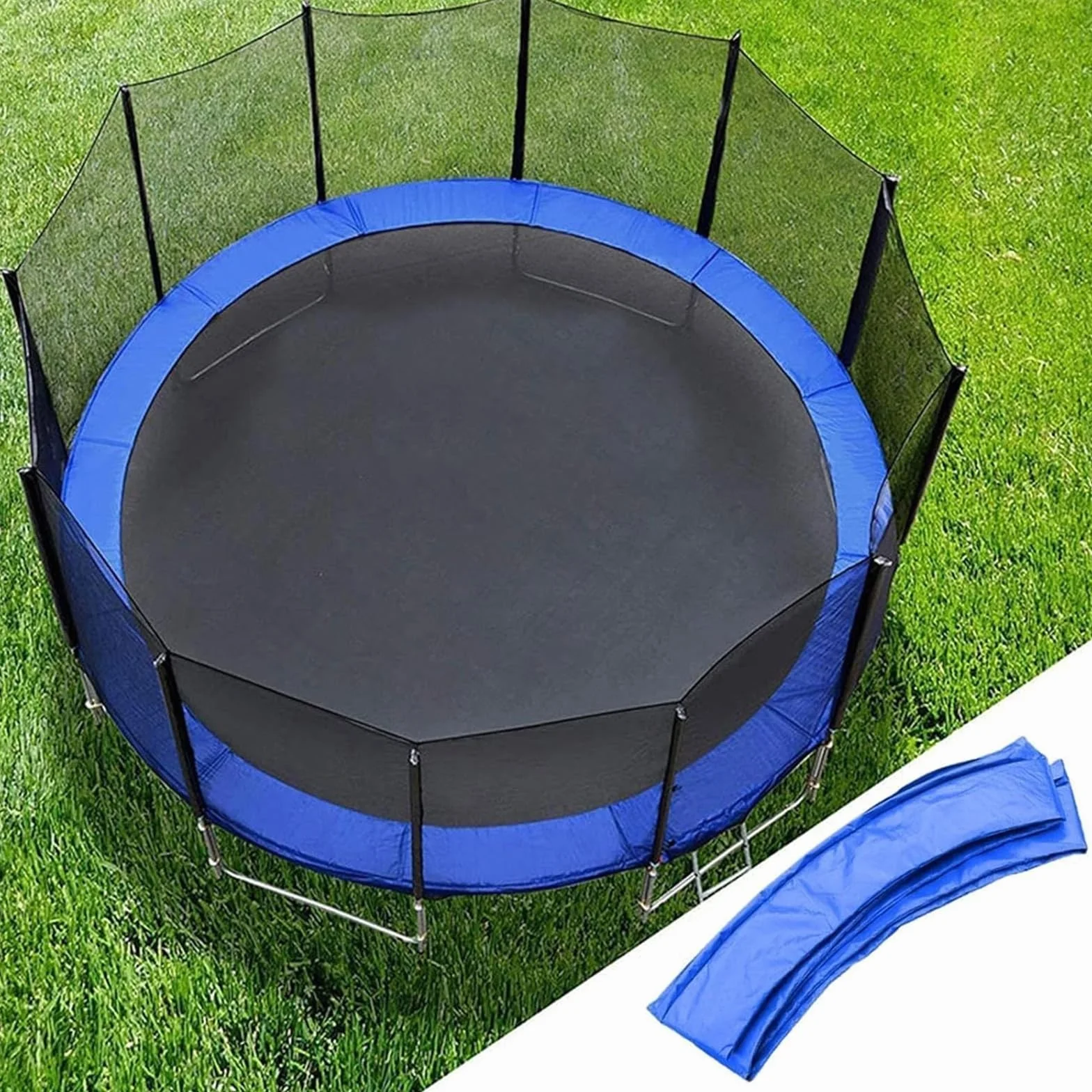 Coussin De Protection Trampoline, Coussin Protection Trampoline 305/244 cm, Résistant Aux Rayons UV, Trampoline Couverture Rembourrage,Protection Bordure,Rembourrage Couverture Ressort