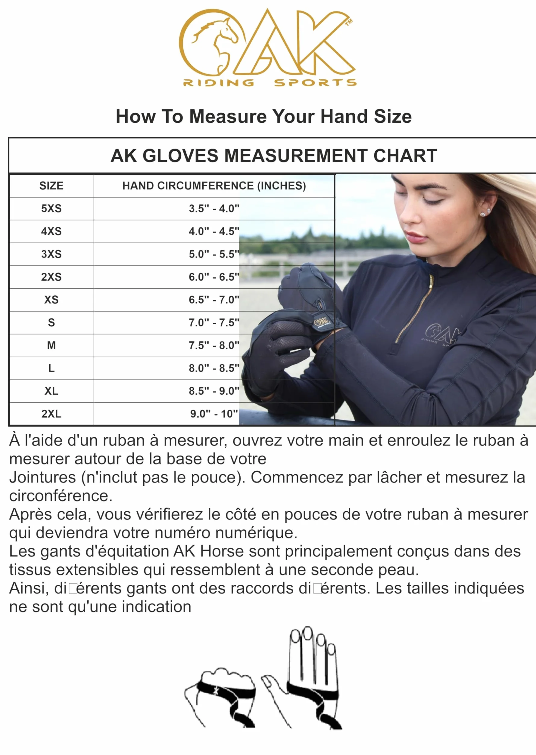 AK Gants d'équitation d'hiver Chauds et Confortables Windy Gants d'hiver Unisexe AKRS-6624