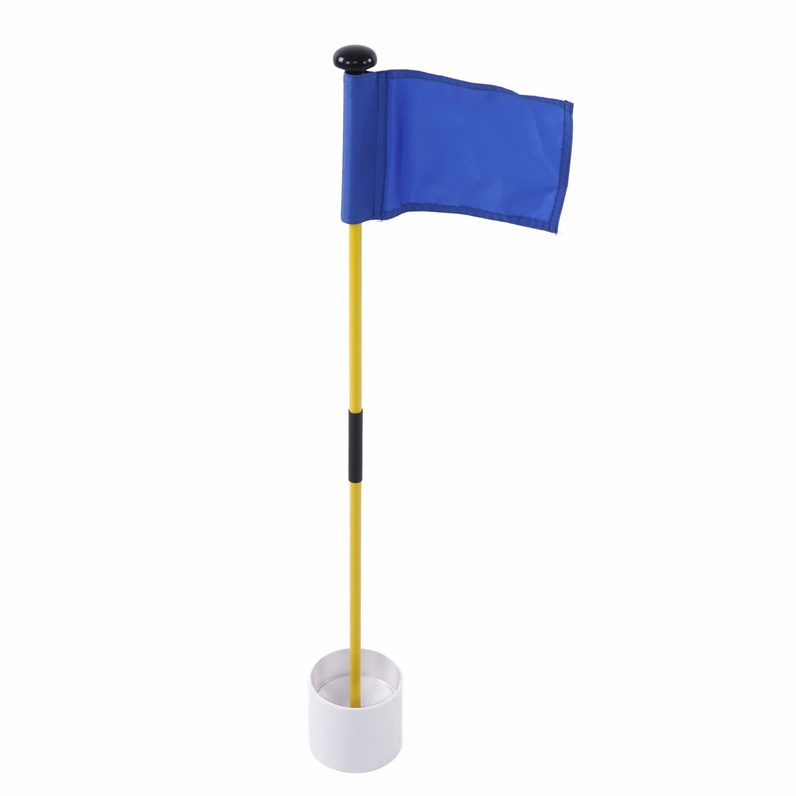 HERCHR Mini-Drapeaux De Golf, Ensemble De Tasses à Trou De Drapeau, épingle De Golf, Conception Portable à 2 Sections, Ensemble De Bâtons De Golf Verts