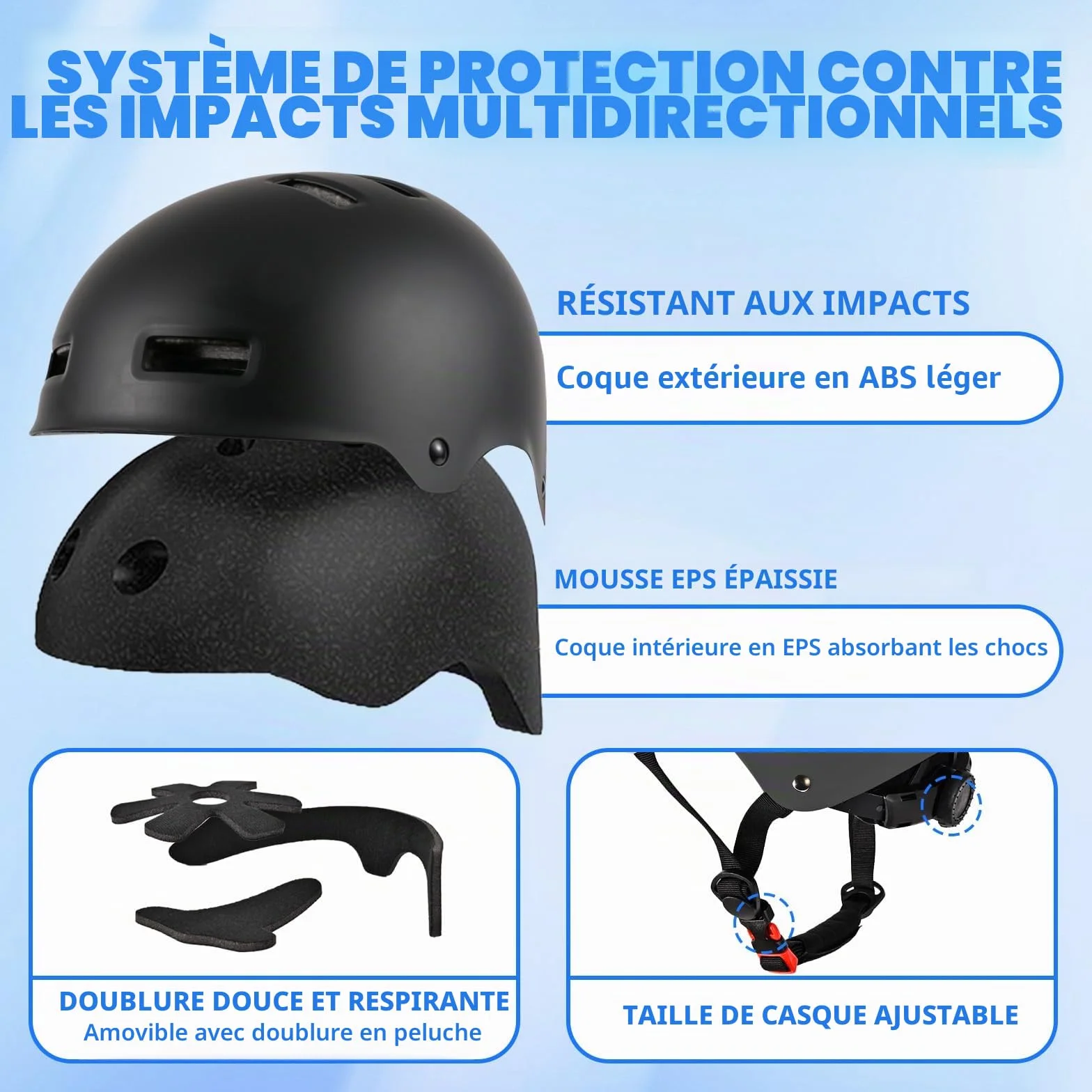 Casque Vélo pour Enfants Filles Garçons Adolescents et Adultes, Réglables Casques de Protection pour Enfants pour Le Multi-Sports Cyclisme Skateboard Patinage Trottinette