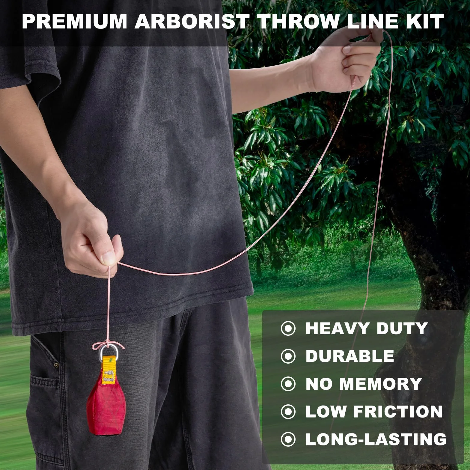 SOB Outdoor Sac de Lancer Poids pour Arboristes et Escalade - Lot de 2 avec Anneau en D, Pochette Polyvalente pour Rochers et Arbres (Sandbag d’Escalade)