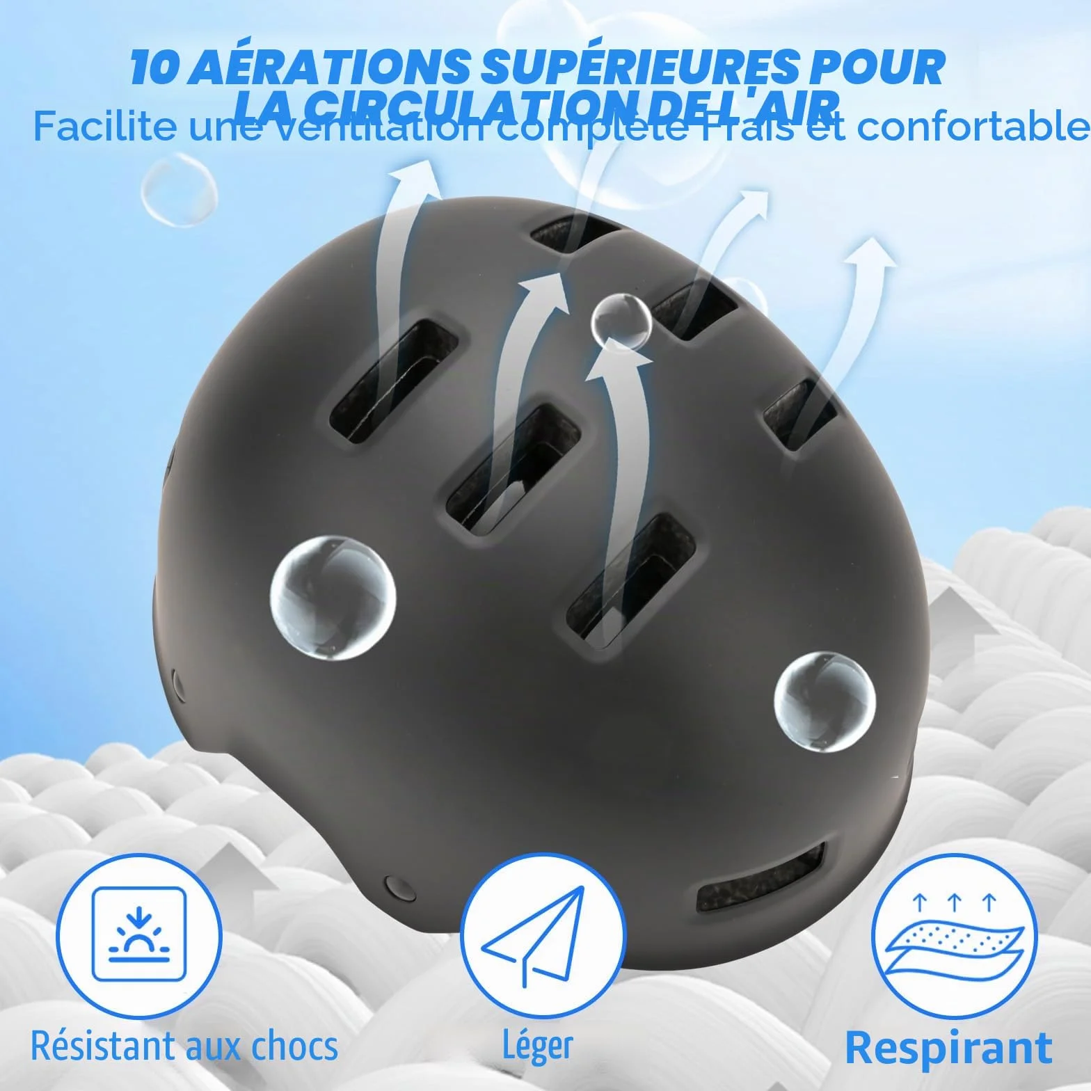 Casque Vélo pour Enfants Filles Garçons Adolescents et Adultes, Réglables Casques de Protection pour Enfants pour Le Multi-Sports Cyclisme Skateboard Patinage Trottinette