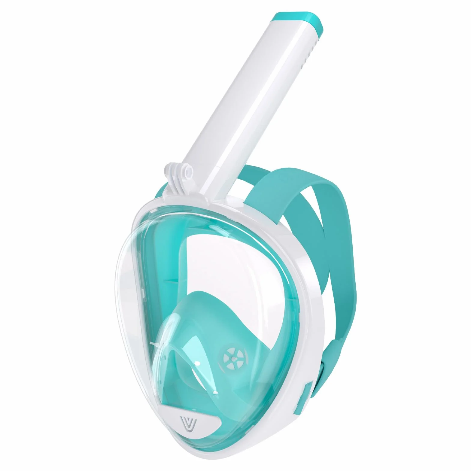 Vitare Masque de Plongée Intégral pour Adulte et Enfant, Masque Tuba avec Système Respiratoire Avancé et Technologie Antibuée, Masque Snorkeling Piscine avec Support de Caméra