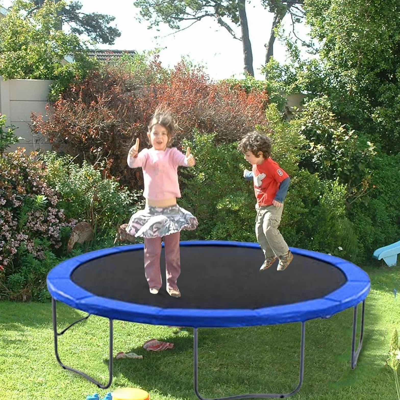 Coussin De Protection Trampoline, Coussin Protection Trampoline 305/244 cm, Résistant Aux Rayons UV, Trampoline Couverture Rembourrage,Protection Bordure,Rembourrage Couverture Ressort