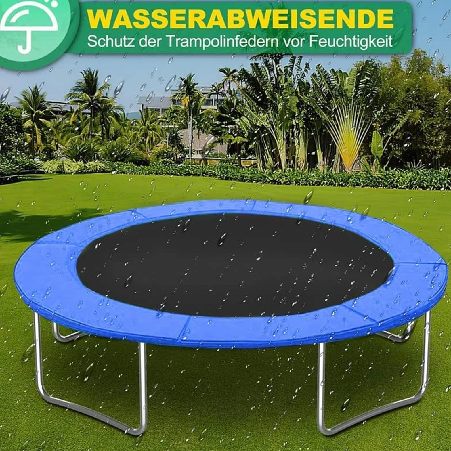 Coussin De Protection Trampoline, Coussin Protection Trampoline 305/244 cm, Résistant Aux Rayons UV, Trampoline Couverture Rembourrage,Protection Bordure,Rembourrage Couverture Ressort