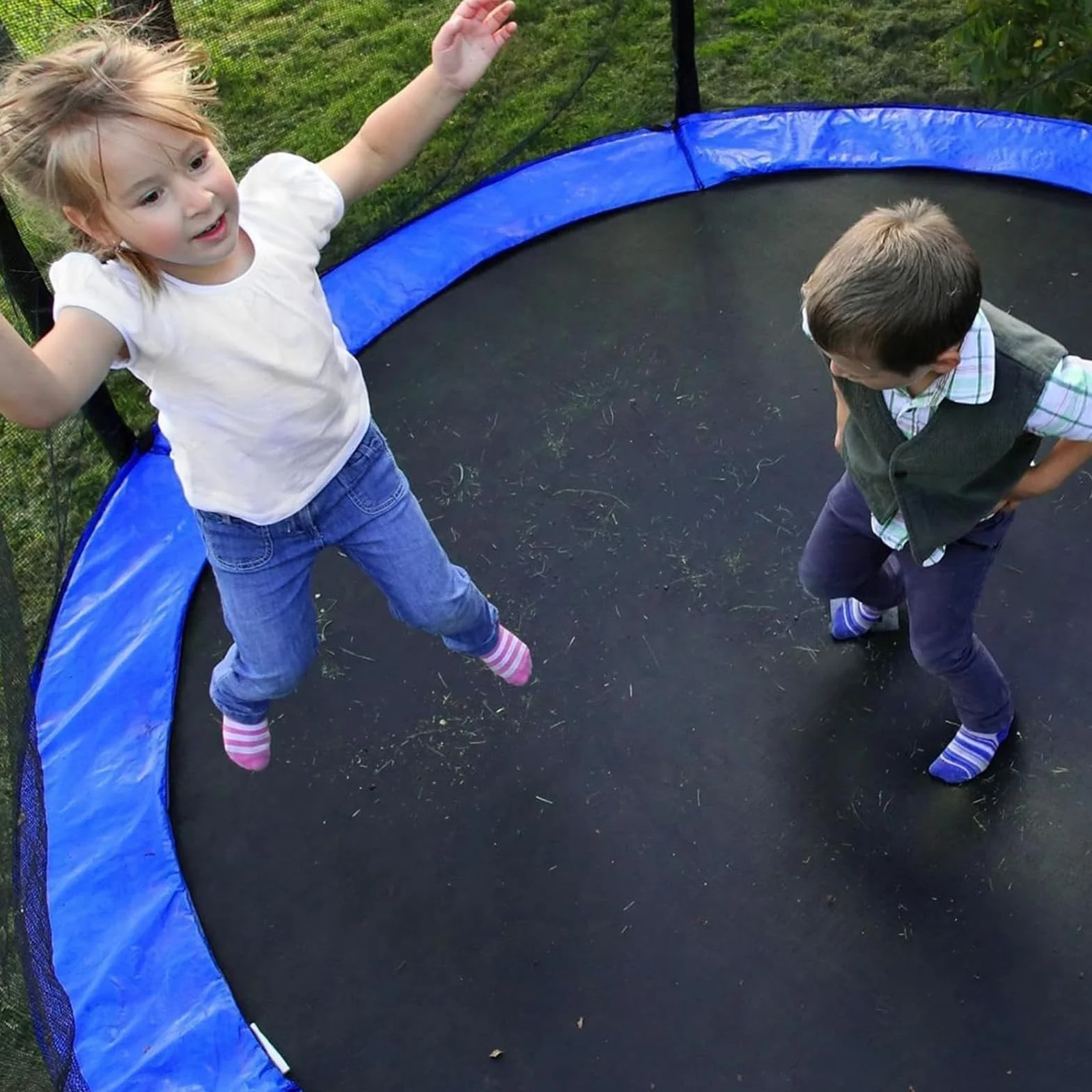 Coussin De Protection Trampoline, Coussin Protection Trampoline 305/244 cm, Résistant Aux Rayons UV, Trampoline Couverture Rembourrage,Protection Bordure,Rembourrage Couverture Ressort